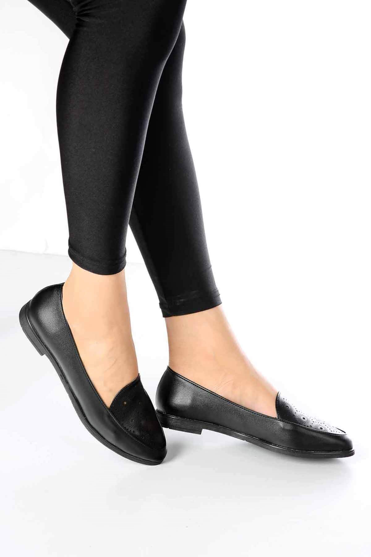 Bayan Ayakkabı - S1002 SİYAH CİLT