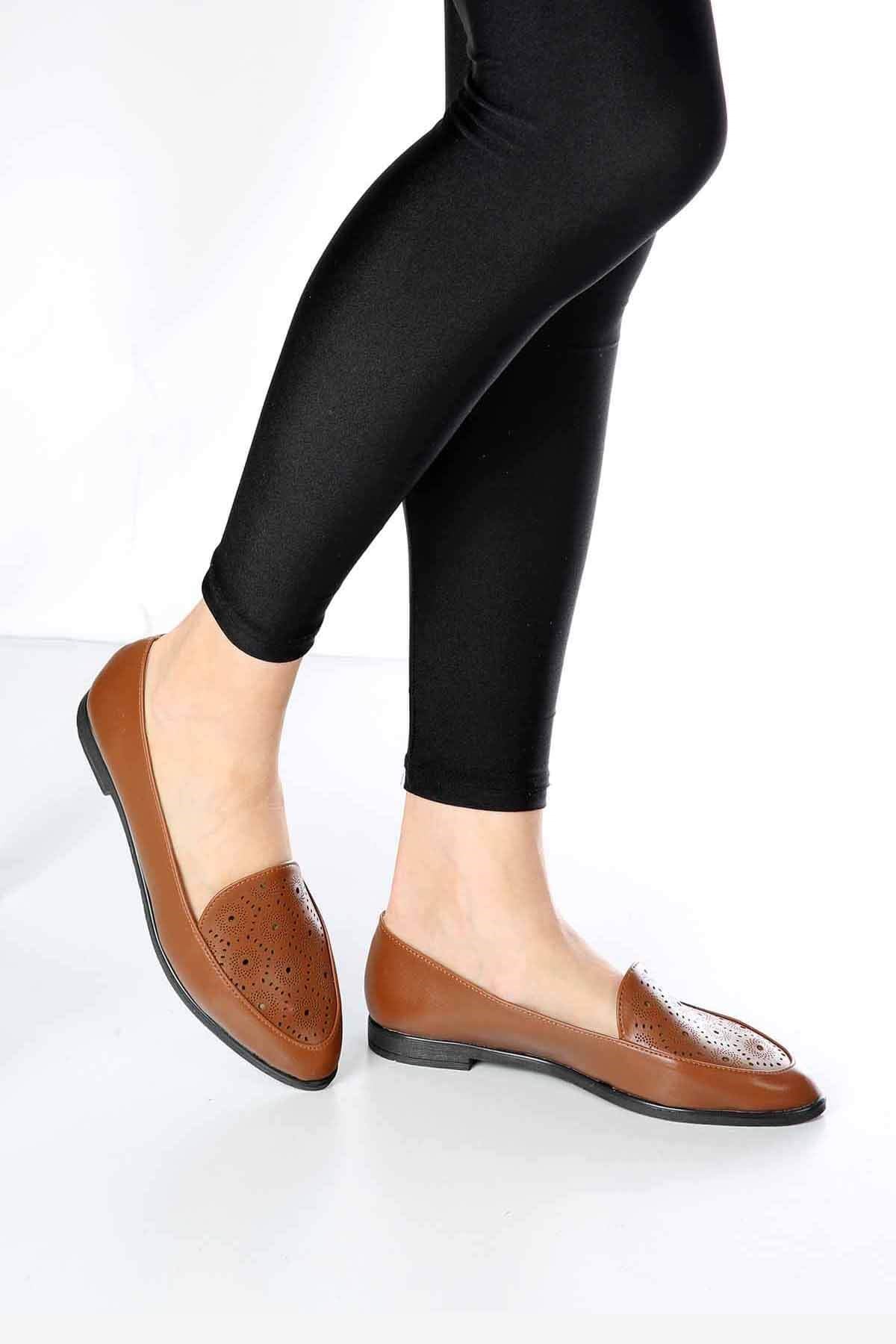 Bayan Ayakkabı - S1002 TABA CİLT