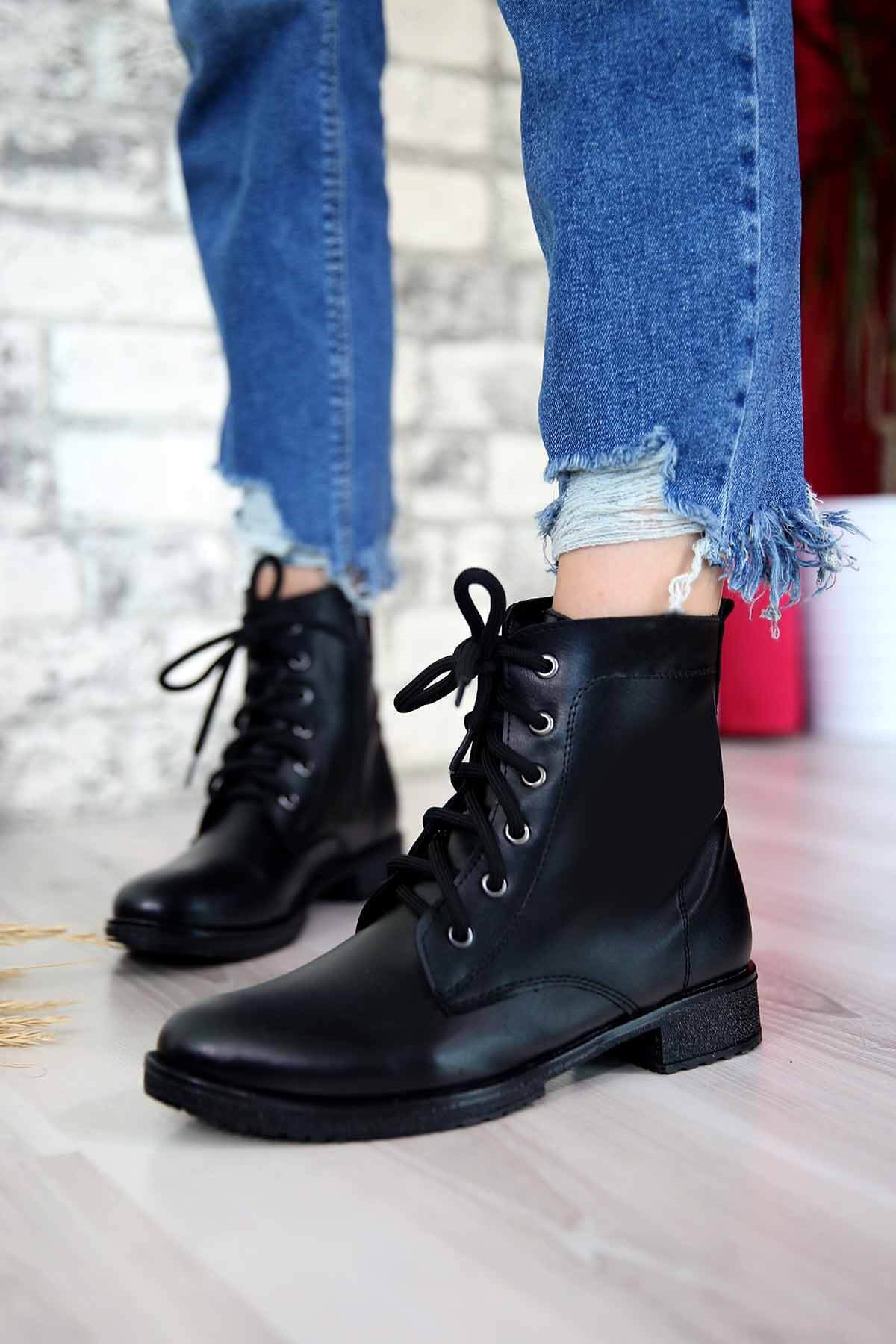 Bayan Bot - 4433 SİYAH CİLT