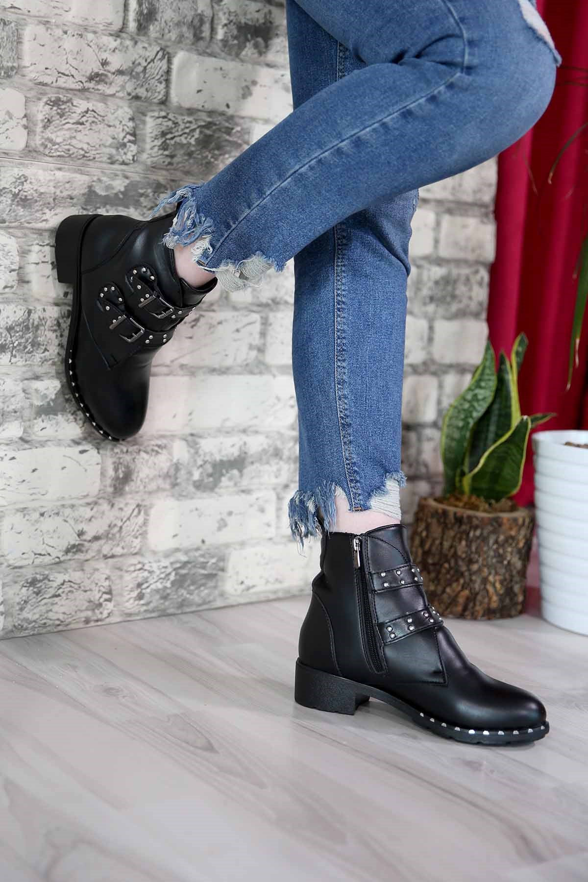 Bayan Bot - 4539 SİYAH CİLT