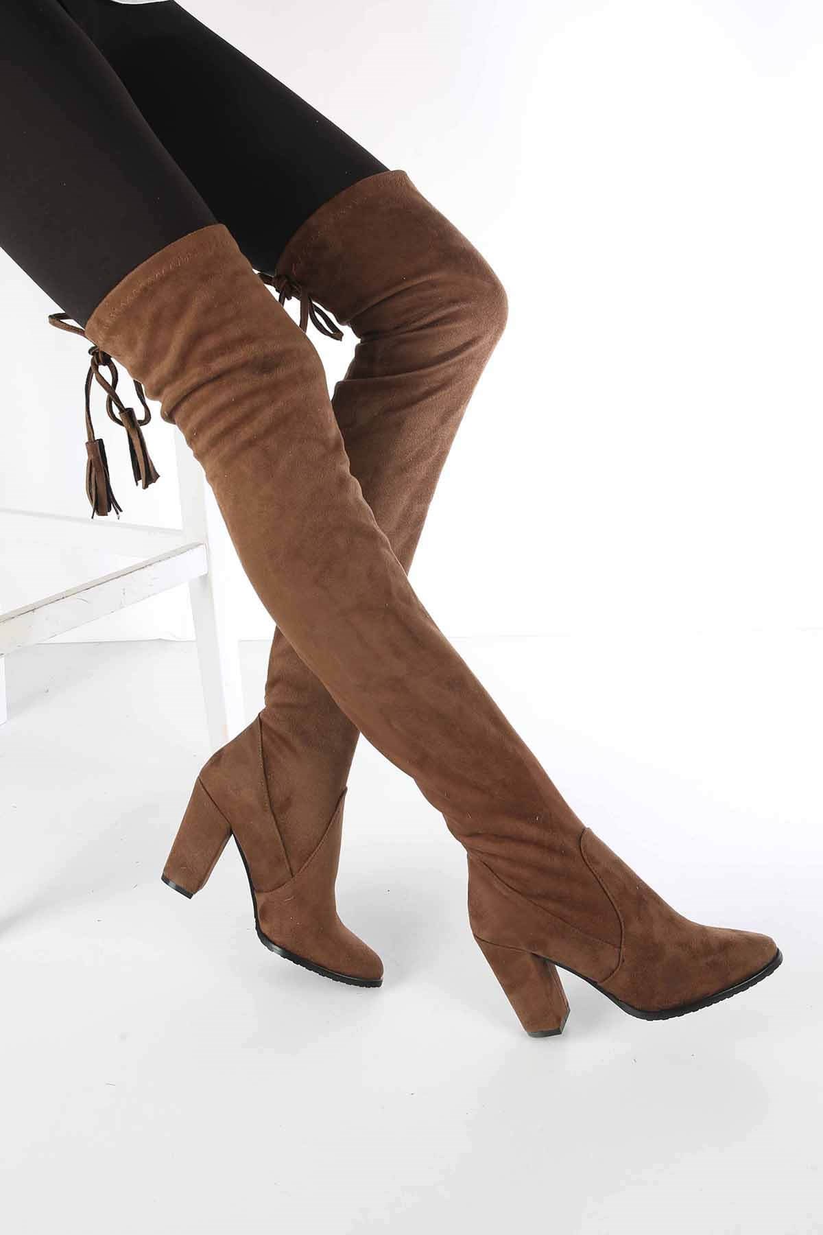 Bayan Çizme - 4177 KAHVE SÜET