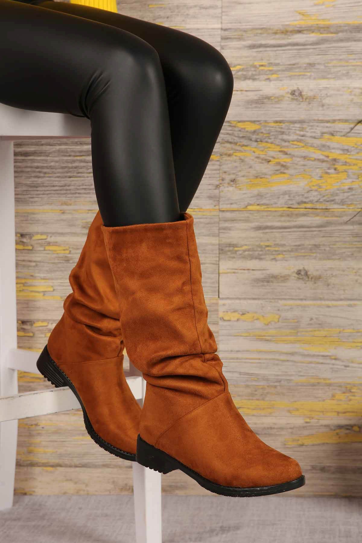 Bayan Çizme - D3010 TABA SÜET