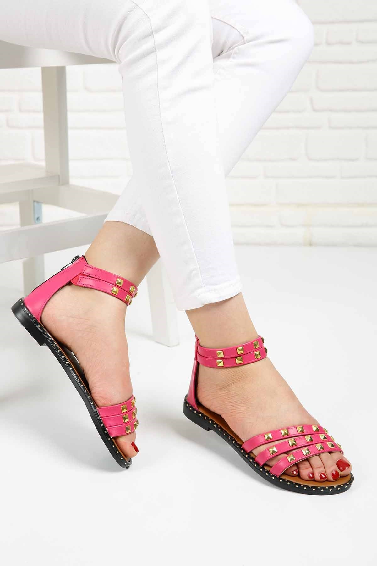 Bayan Sandalet - 3730 FUJE CİLT
