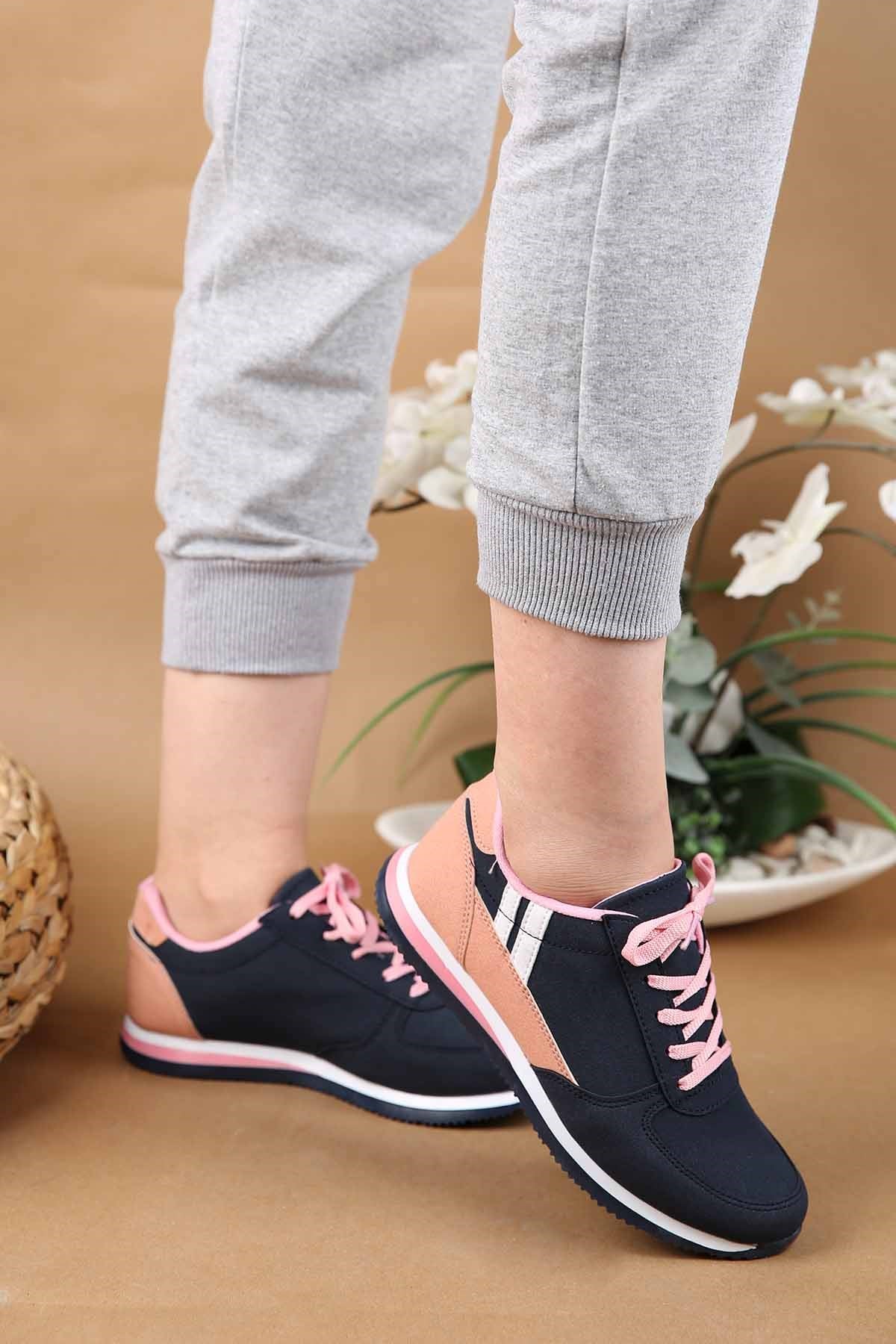 Bayan Spor  Ayakkabı - Y402 LACİ PEMBE