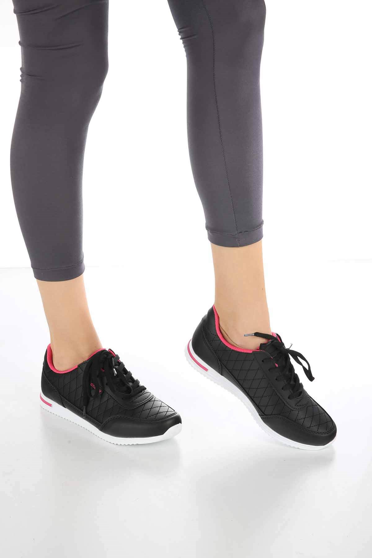 Bayan Spor Ayakkabı - 0100 SİYAH FUJE