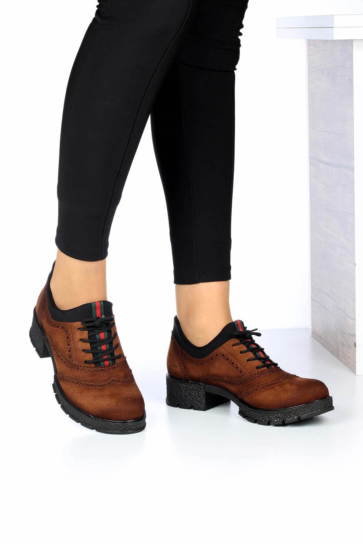 Bayan Spor Ayakkabı - 0326 TABA SÜET