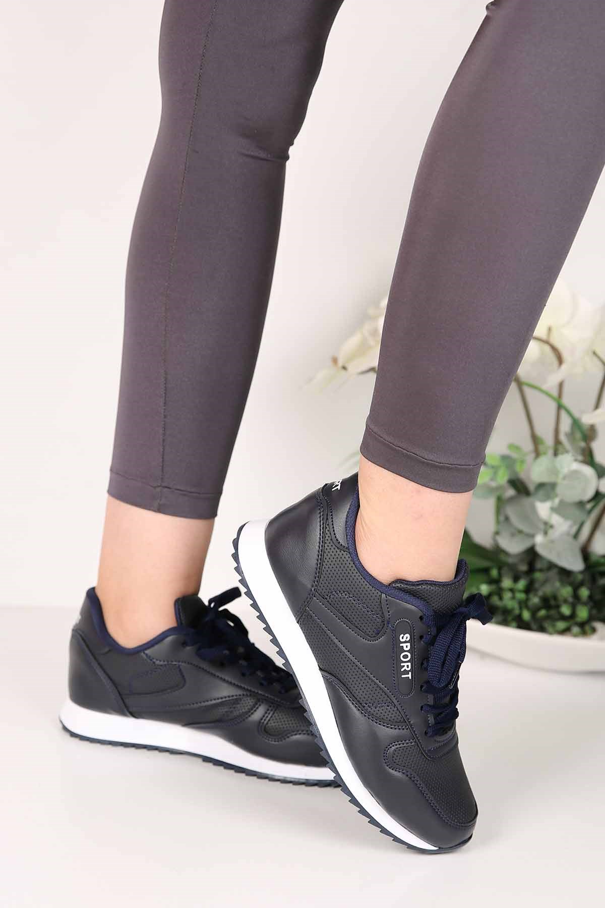 Bayan Spor Ayakkabı - 091 LACİ BEYAZ