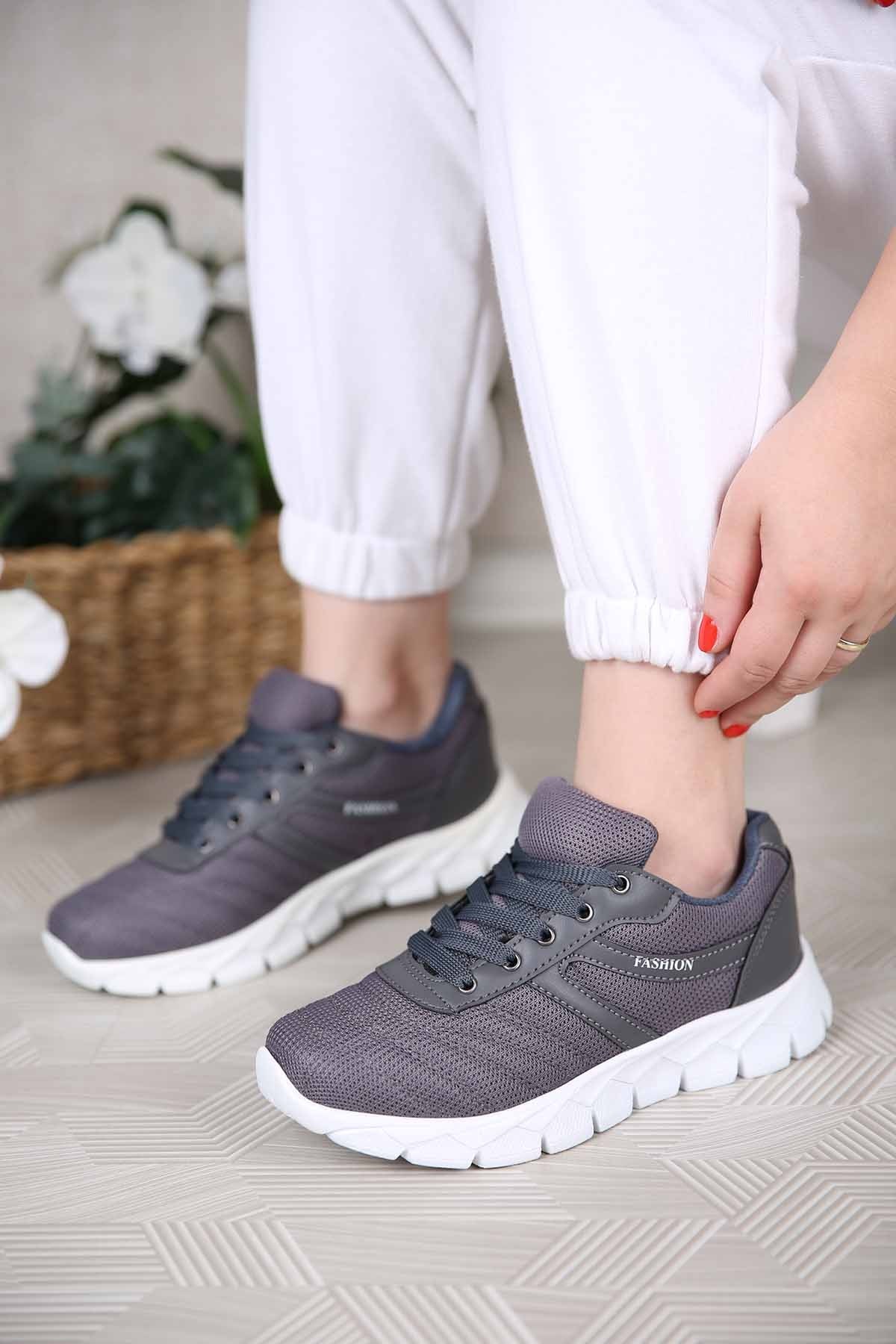 Bayan Spor Ayakkabı  - 5210 FÜME BEYAZ