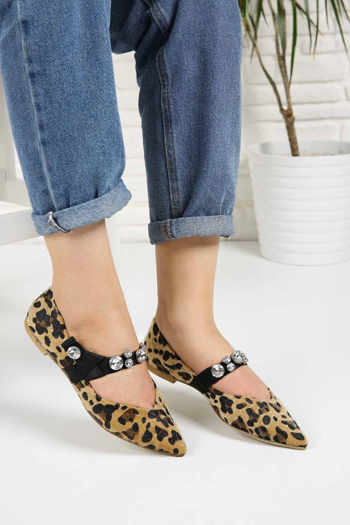 Bayan Taşlı Babet - 3059 LEOPAR