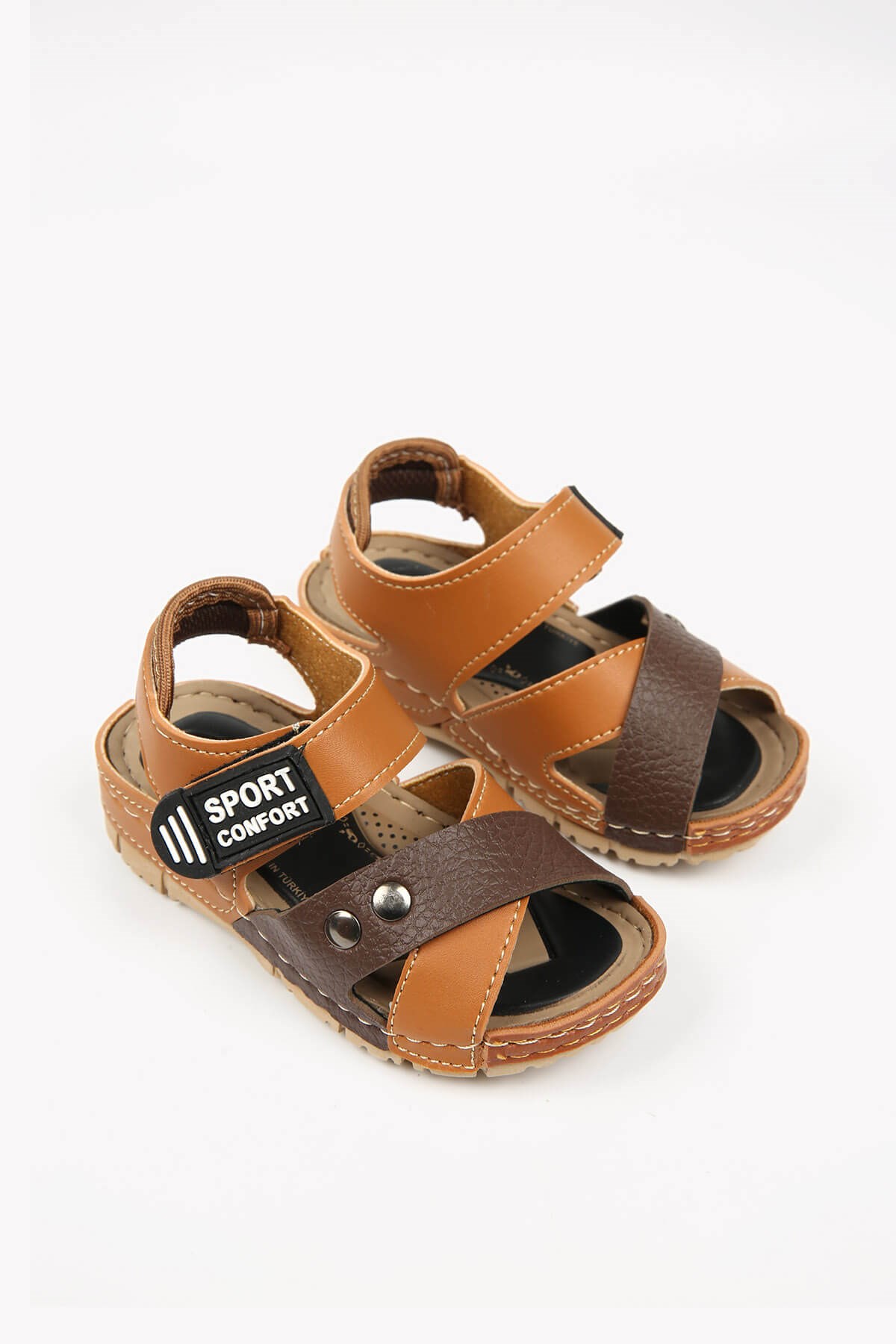 Çocuk Çapraz Bantlı Sandalet 22-25 TABA
