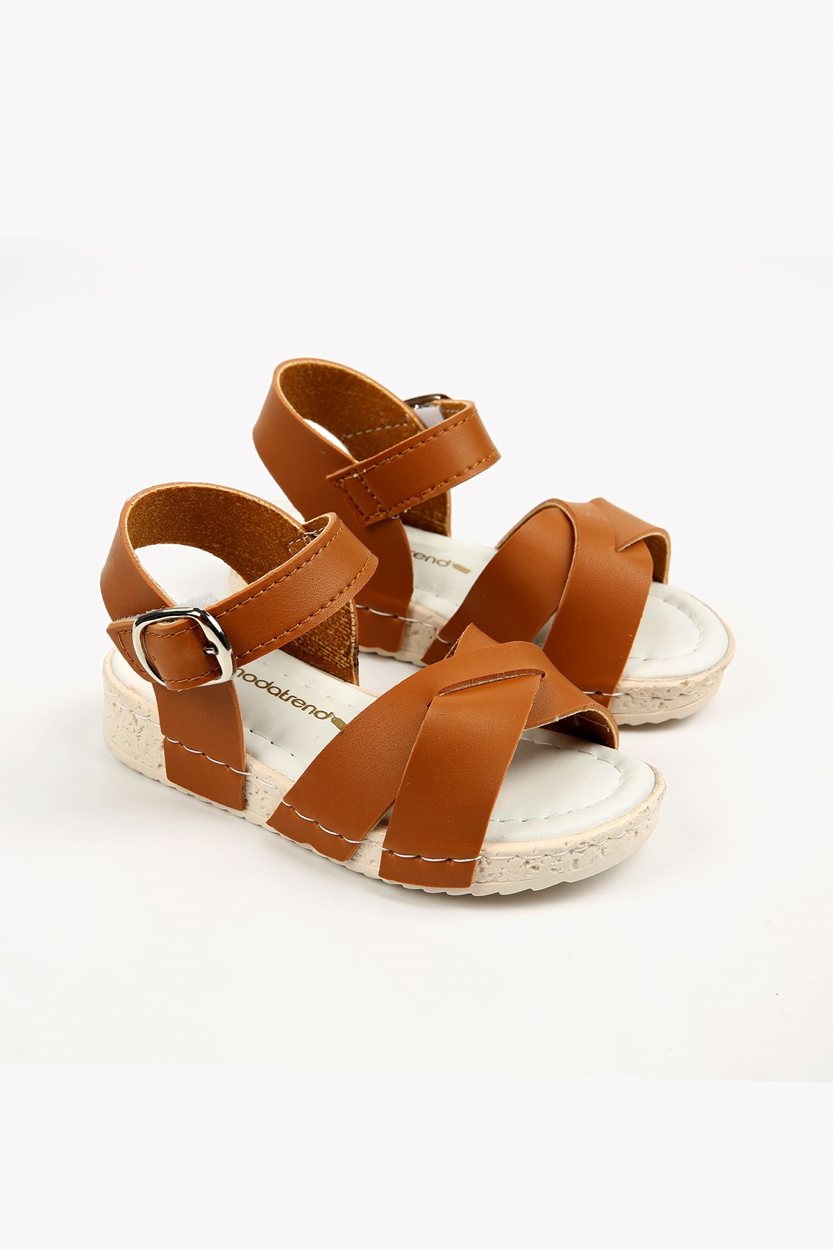 Çocuk Çapraz Bantlı Sandalet 23-25 TABA