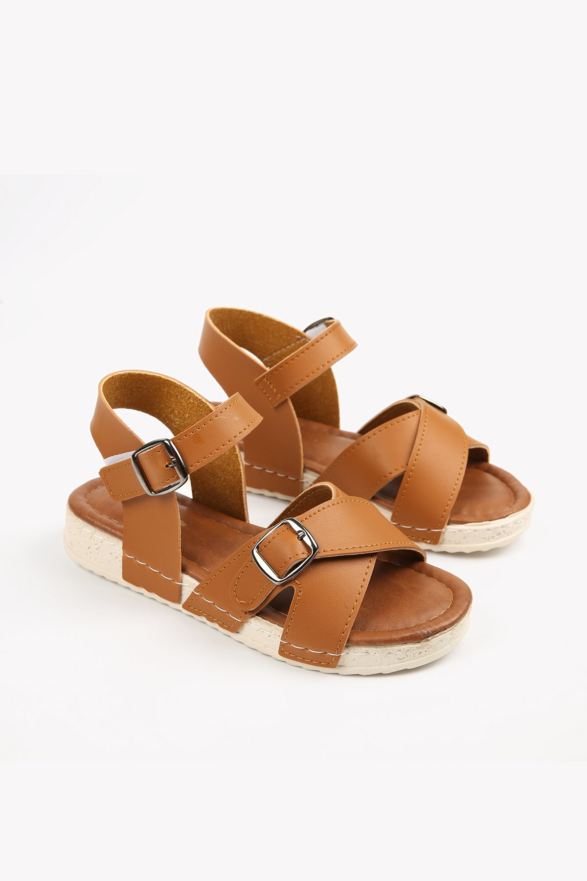 Çocuk Çapraz Bantlı Sandalet 30-35 TABA