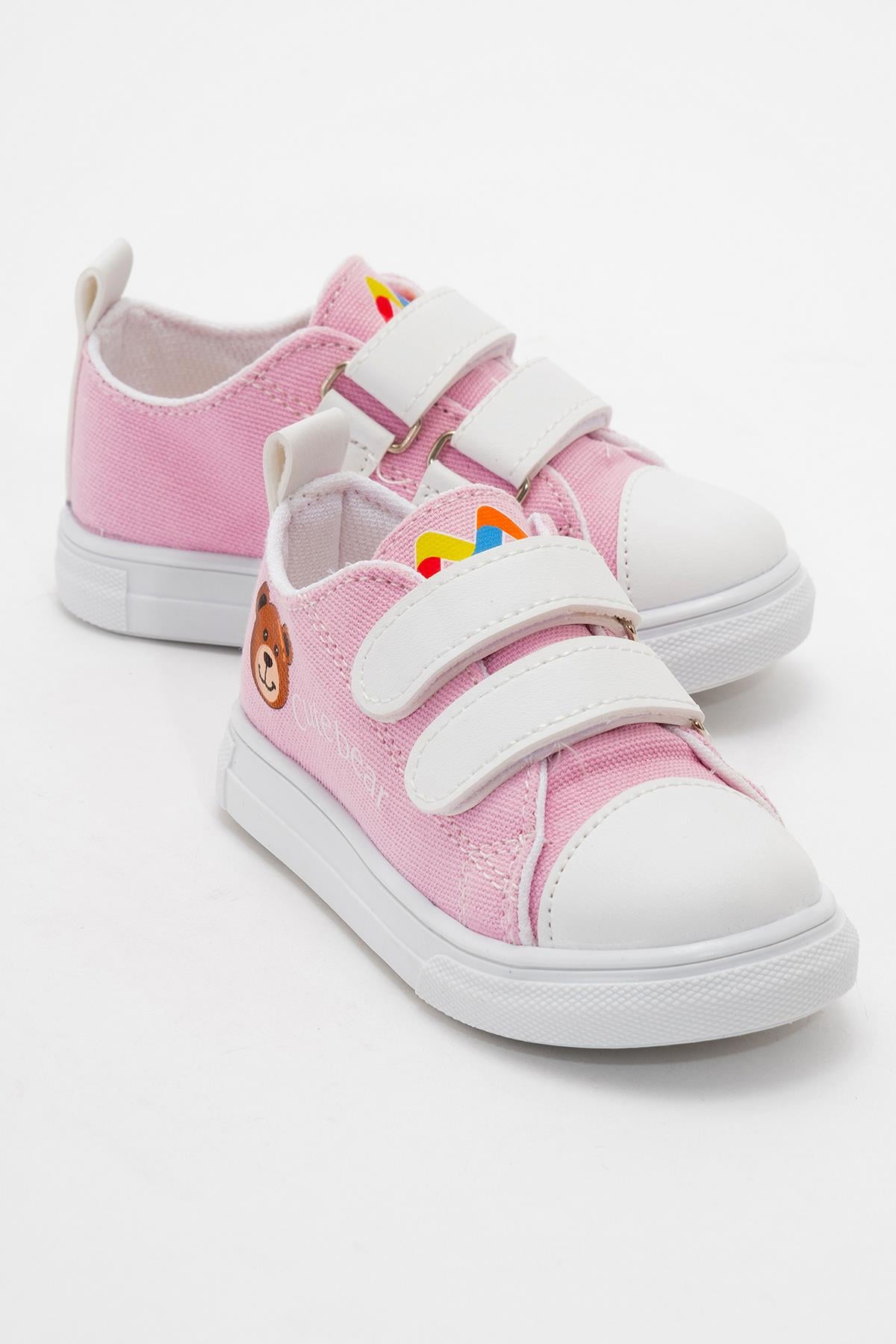 Çocuk Çift Cırtlı Convers PEMBE