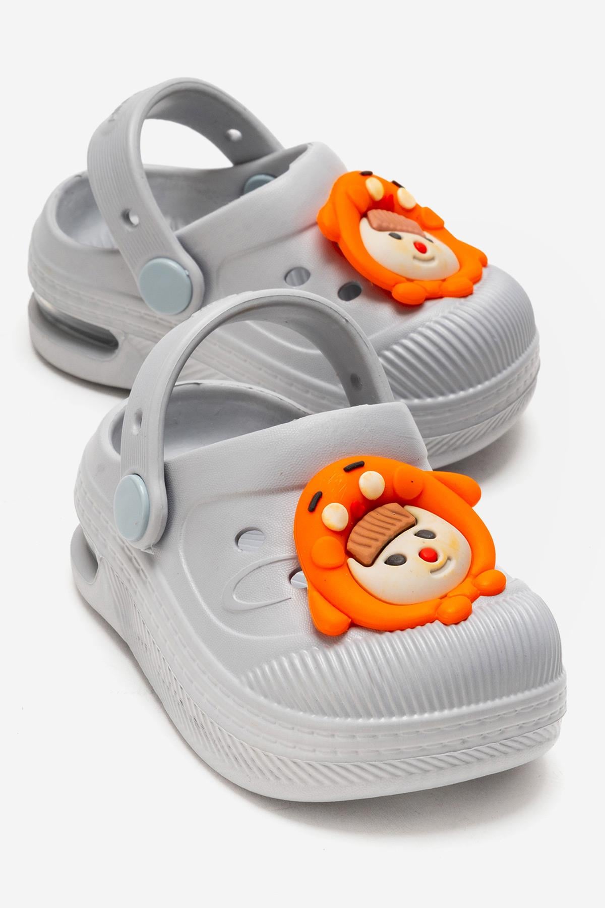 Çocuk Işıklı Emojili Sabo Terlik BUZ