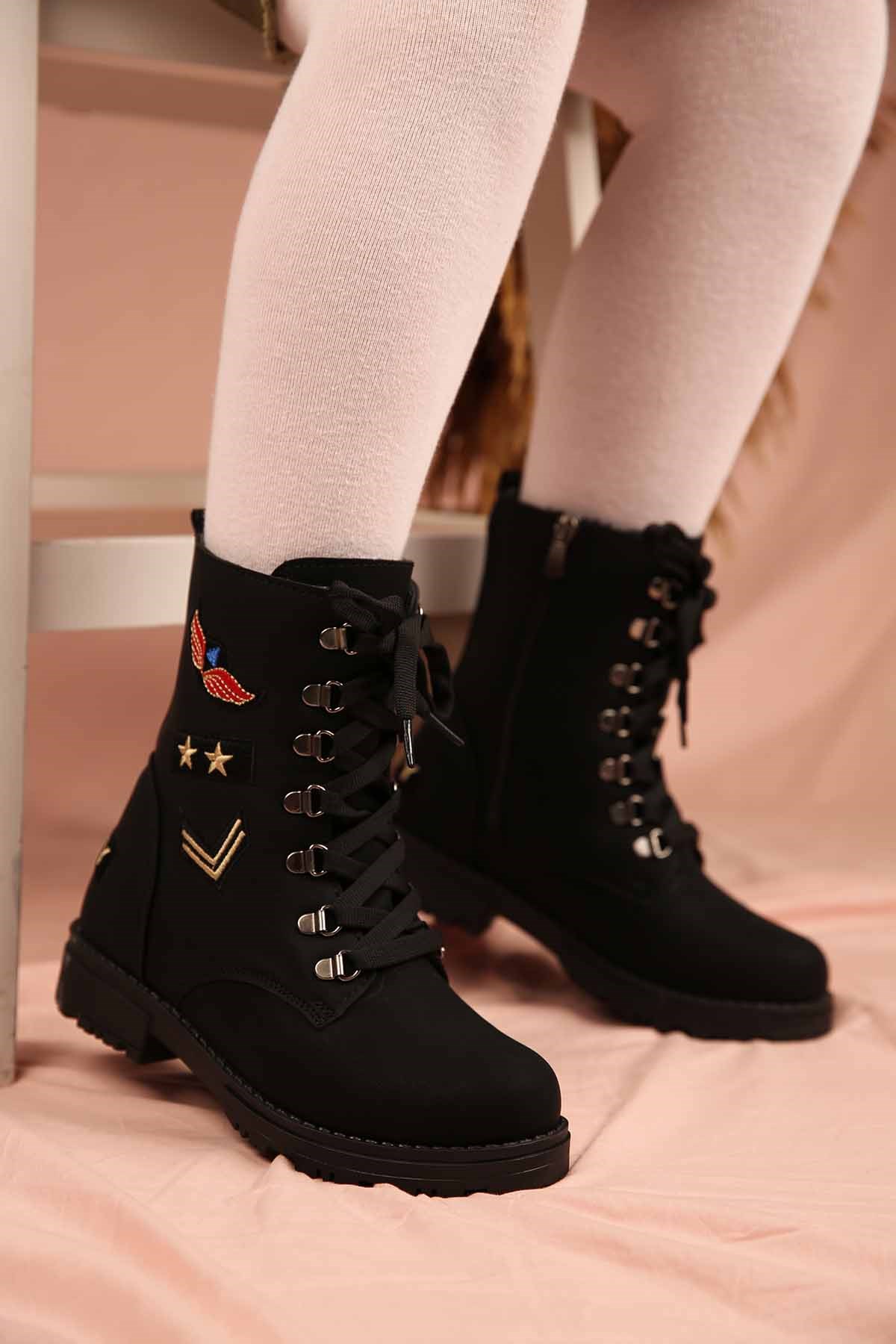 Çocuk Kancalı Bot SİYAH ZÜMRÜT