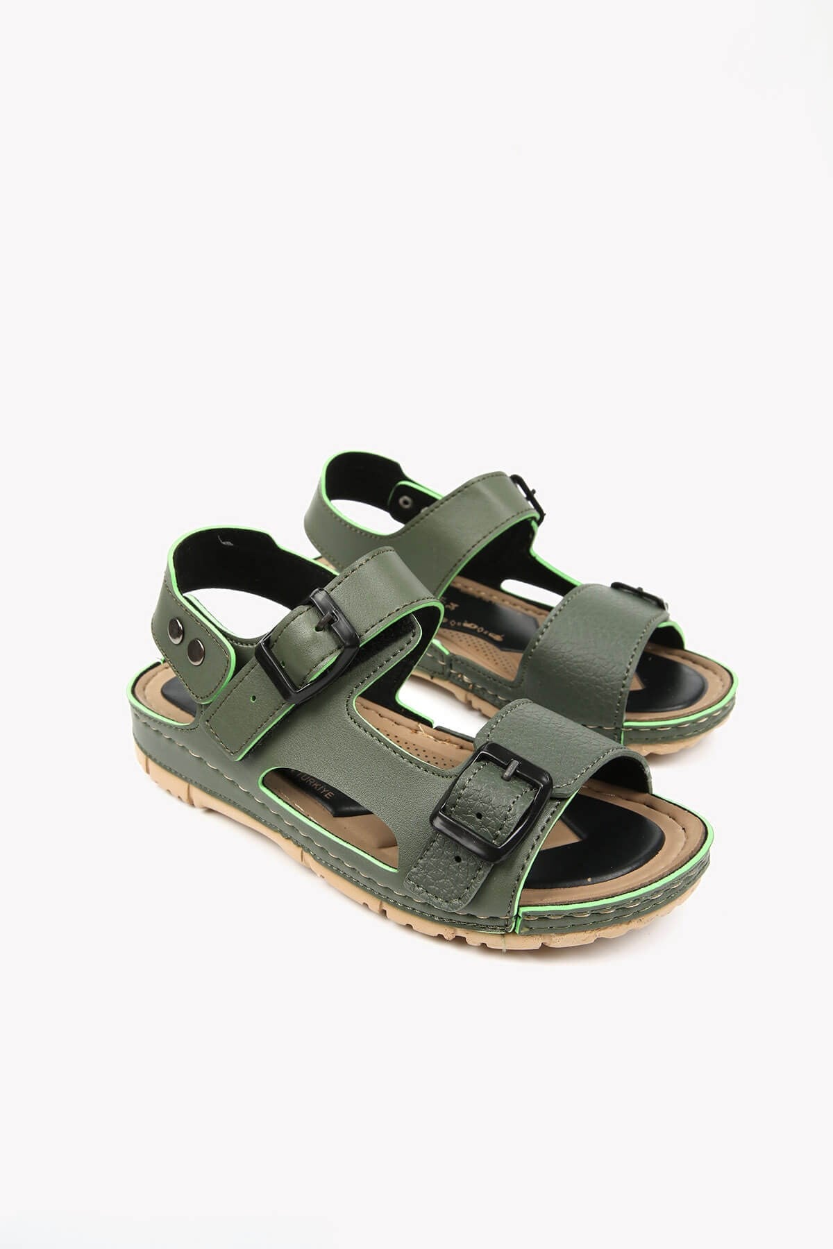 Çocuk Toka Kemerli Sandalet 31-35 HAKİ