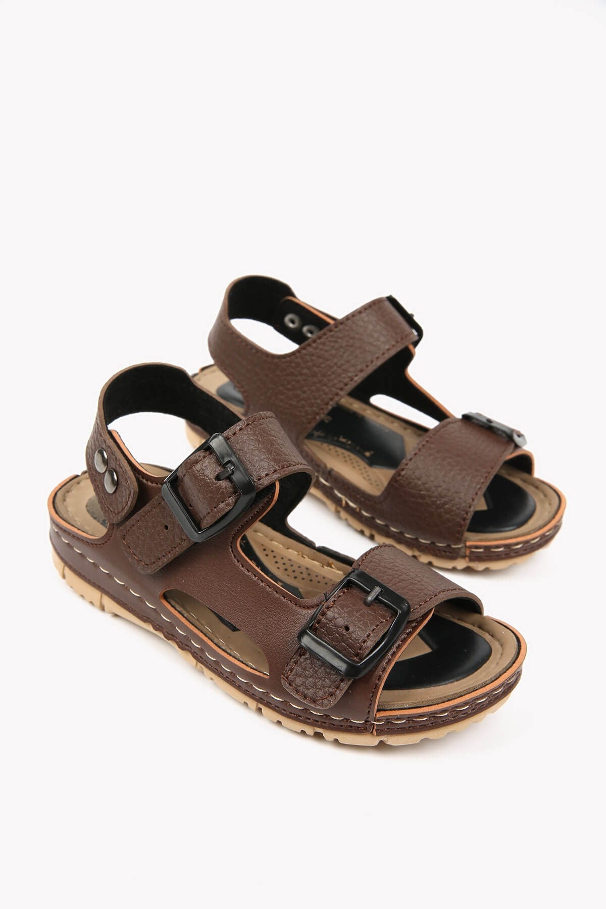 Çocuk Toka Kemerli Sandalet 31-35 KAHVE