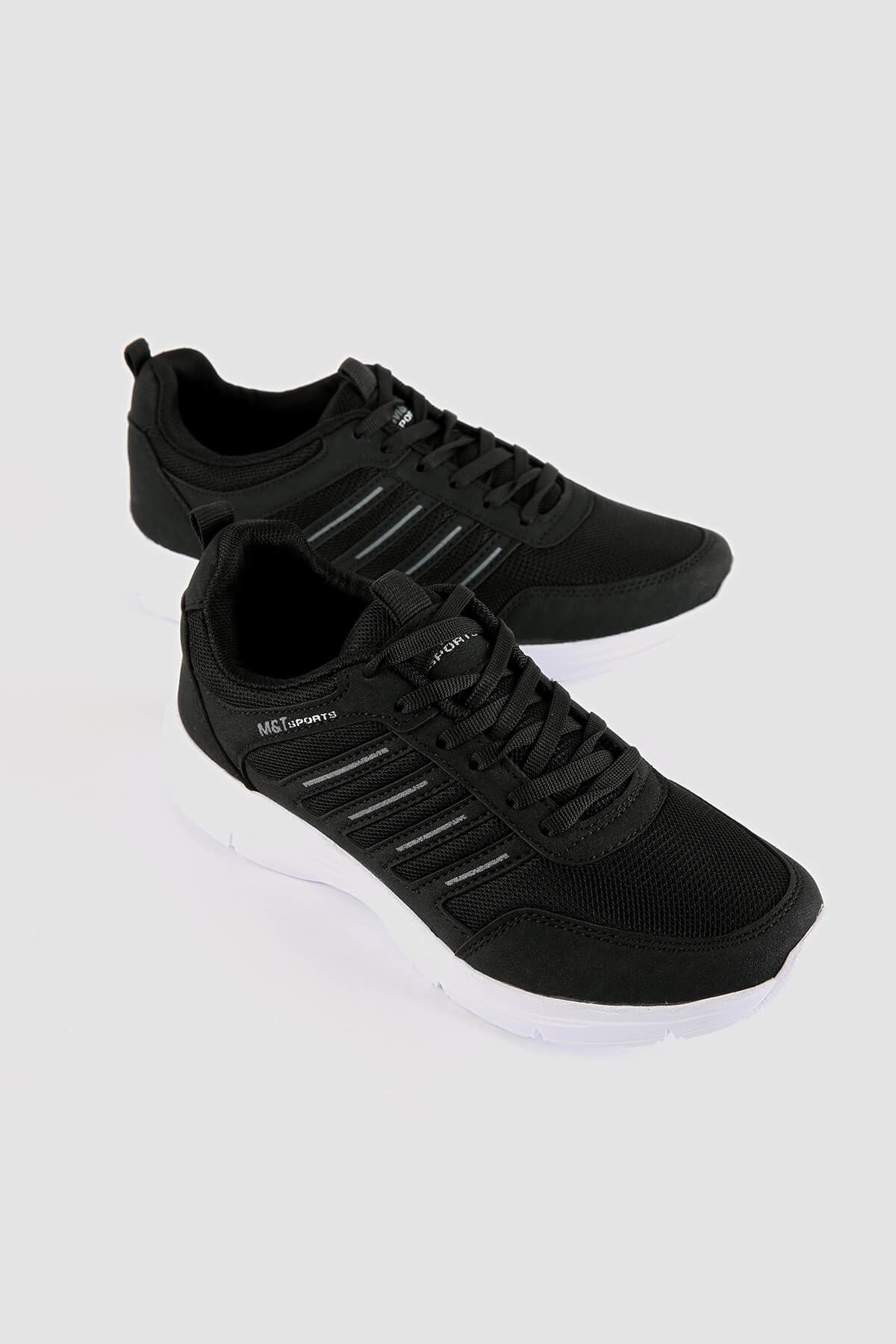 Erkek 4 Bantlı Anorak Spor Ayakkabı SİYAH BEYAZ