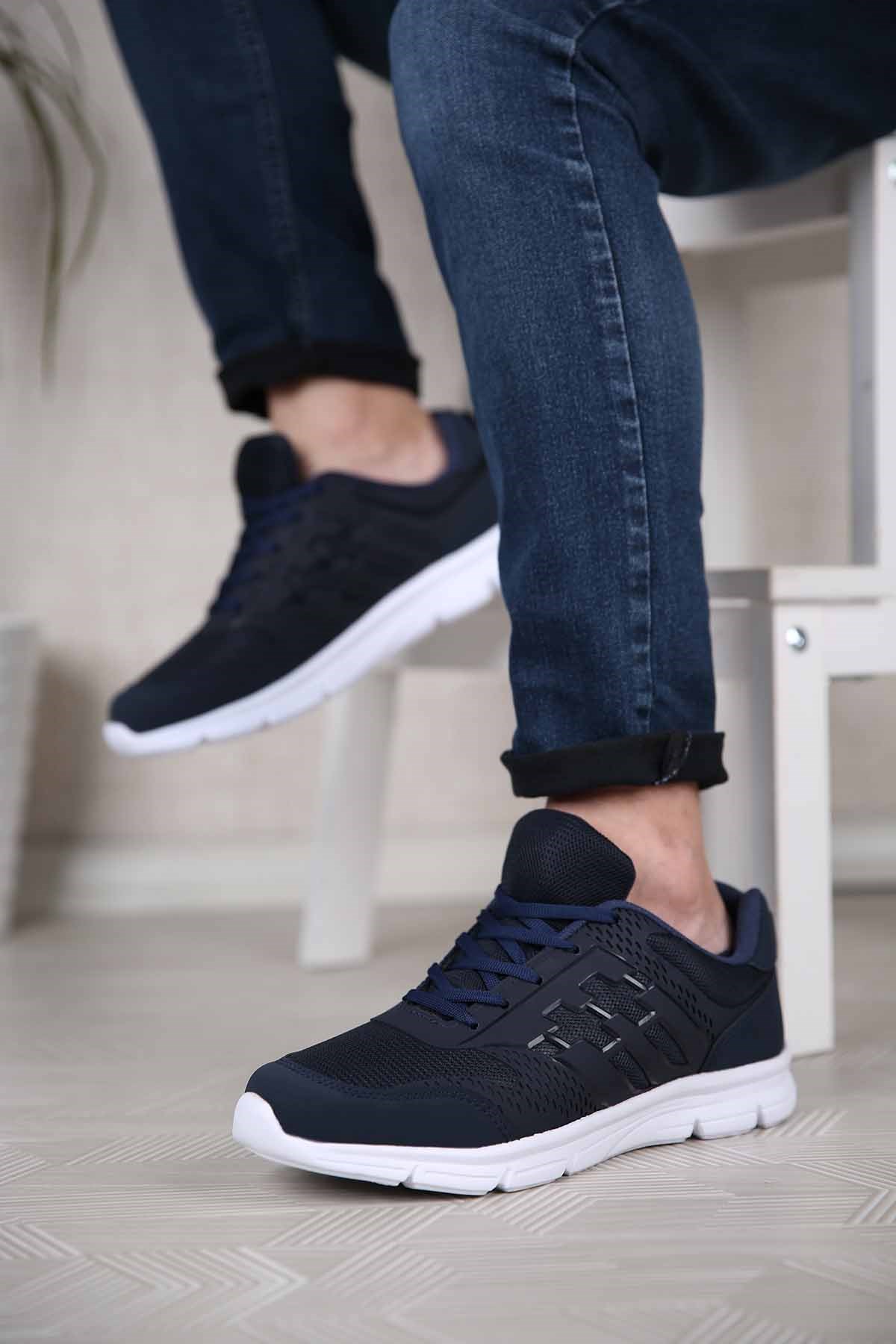 Erkek Anorak Spor Ayakkabı LACİ BEYAZ