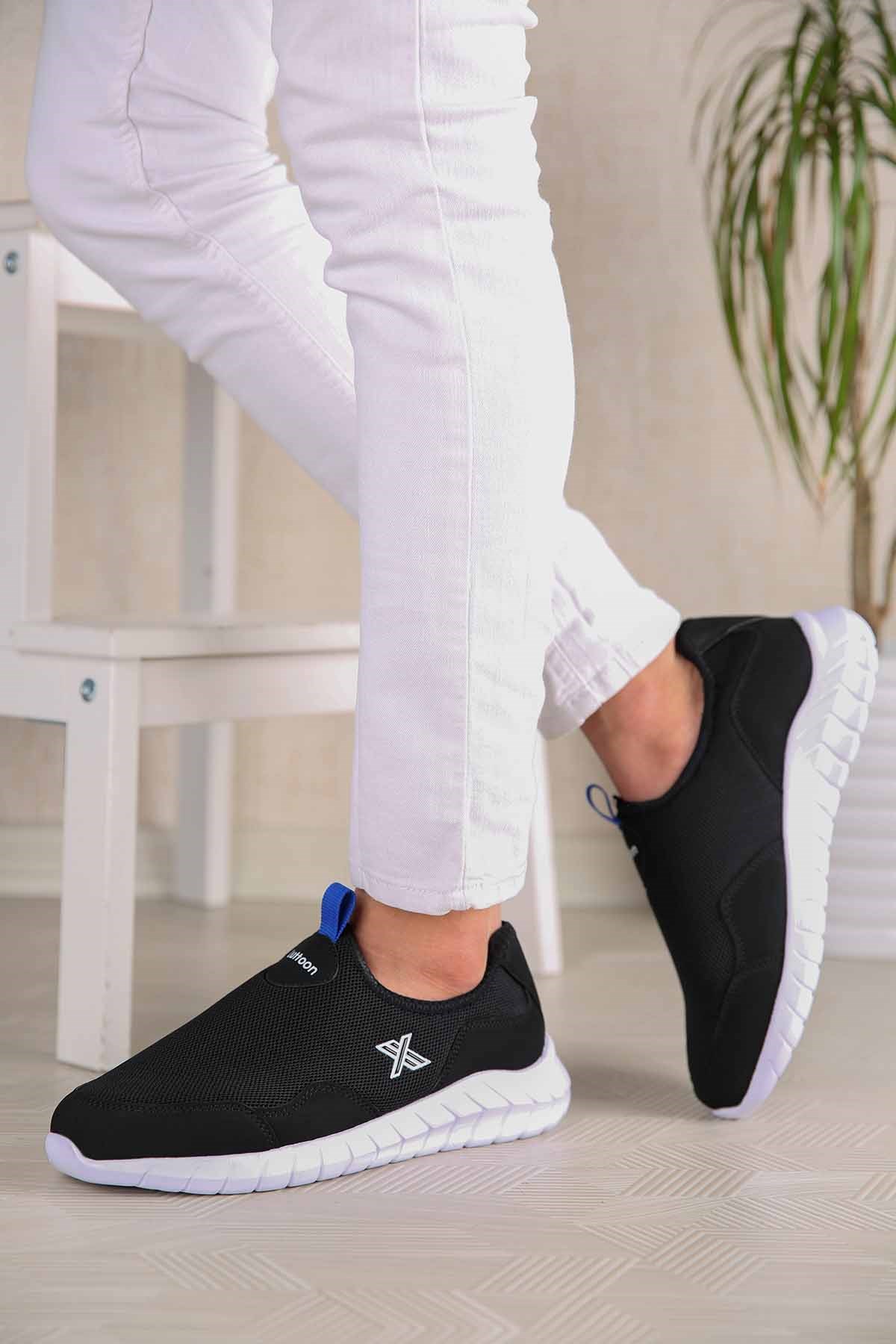 Erkek Anorak Spor Ayakkabı SİYAH BEYAZ