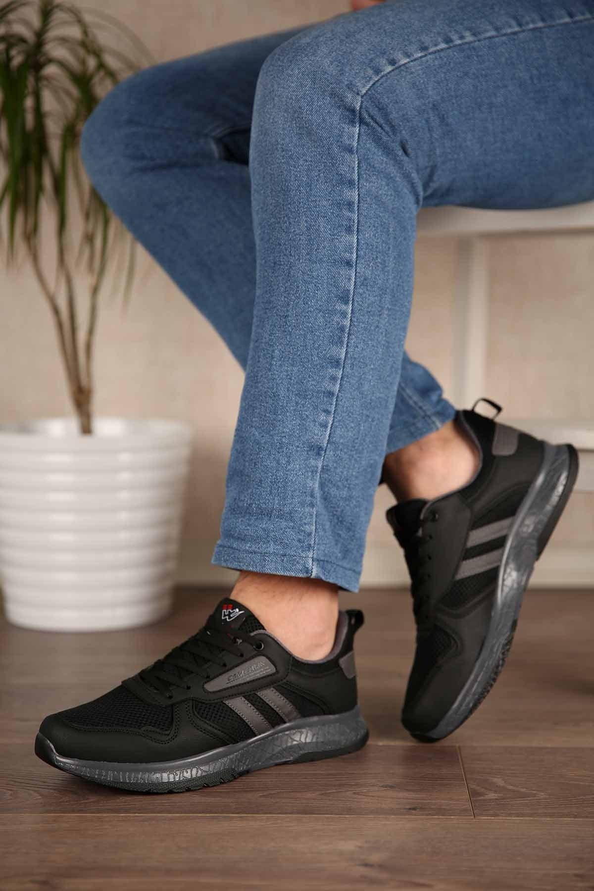 Erkek Anorak Spor Ayakkabı SİYAH FÜME
