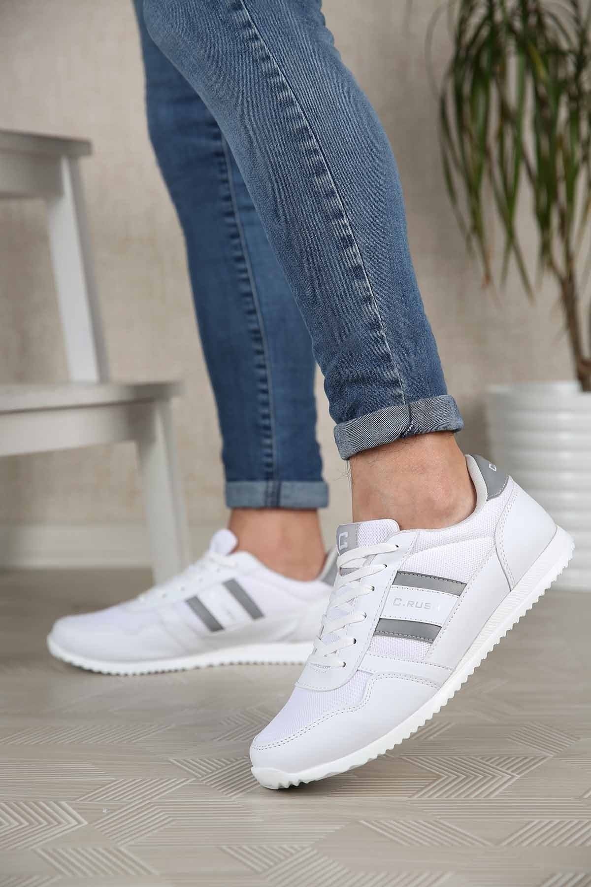 Erkek Spor Ayakkabı E702 BEYAZ