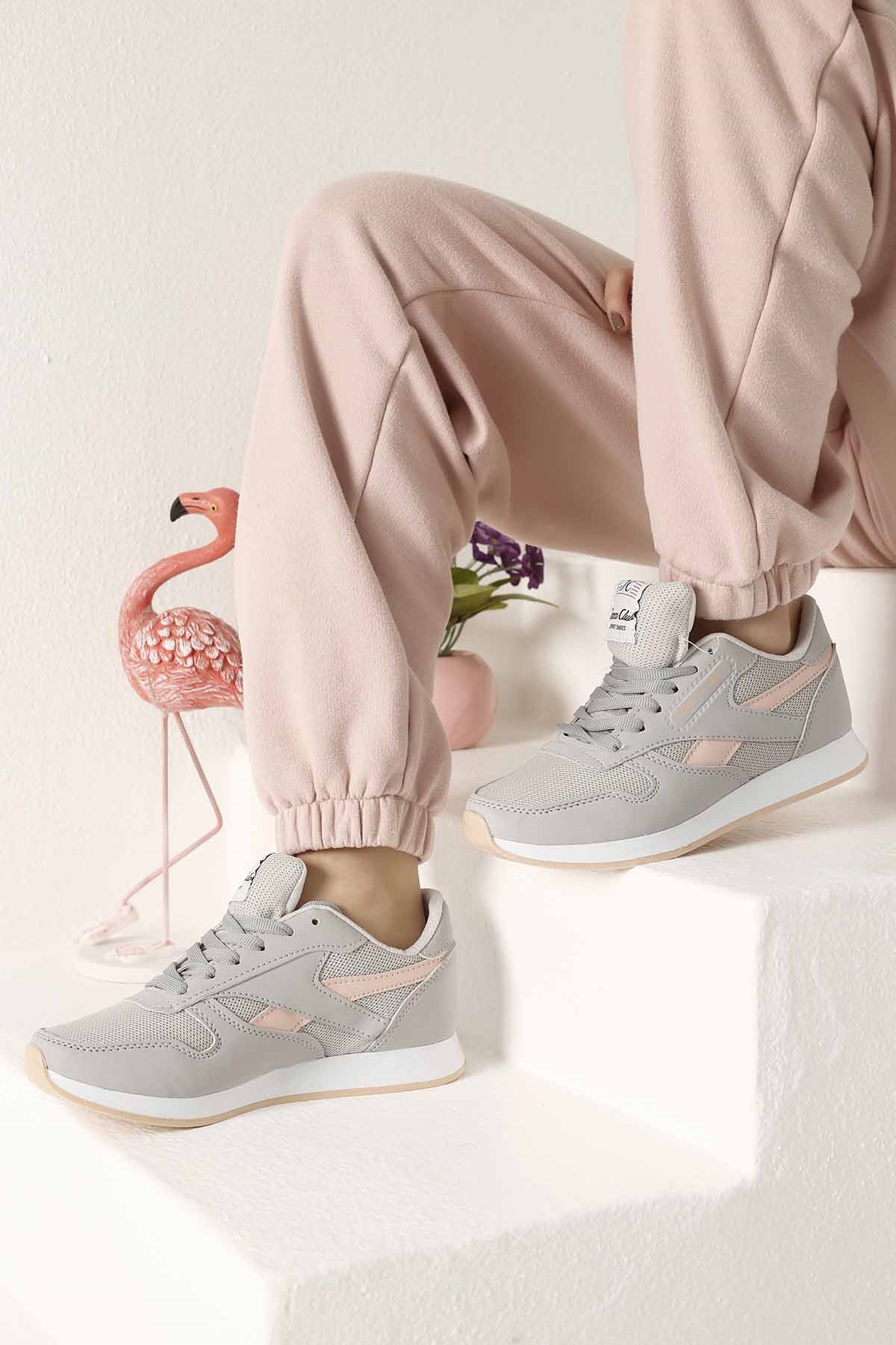 Kadın Anorak Spor Ayakkabı BUZ PUDRA