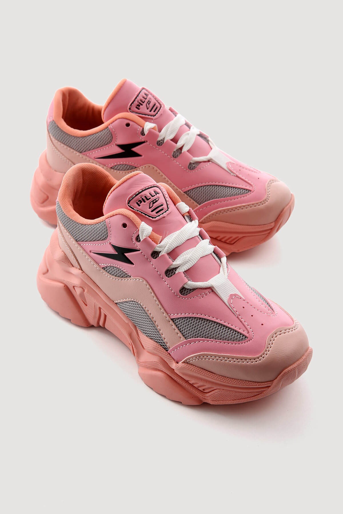 Kadın Bağcılklı Anorak Spor Ayakkabı PUDRA PEMBE