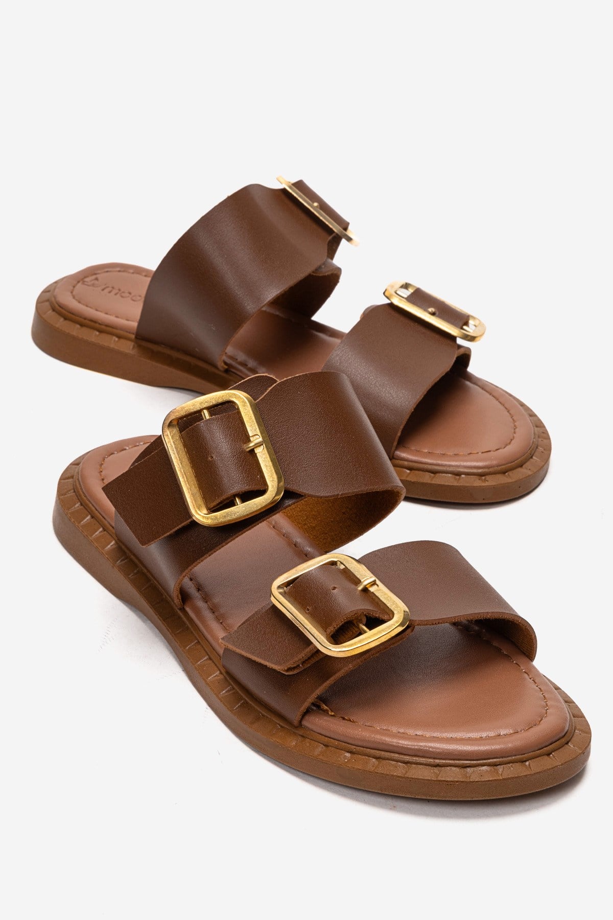 Kadın Çift Tokalı Terlık TABA