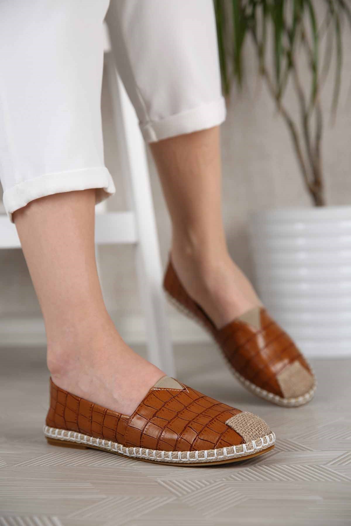 Kadın Kroko Espadril TABA