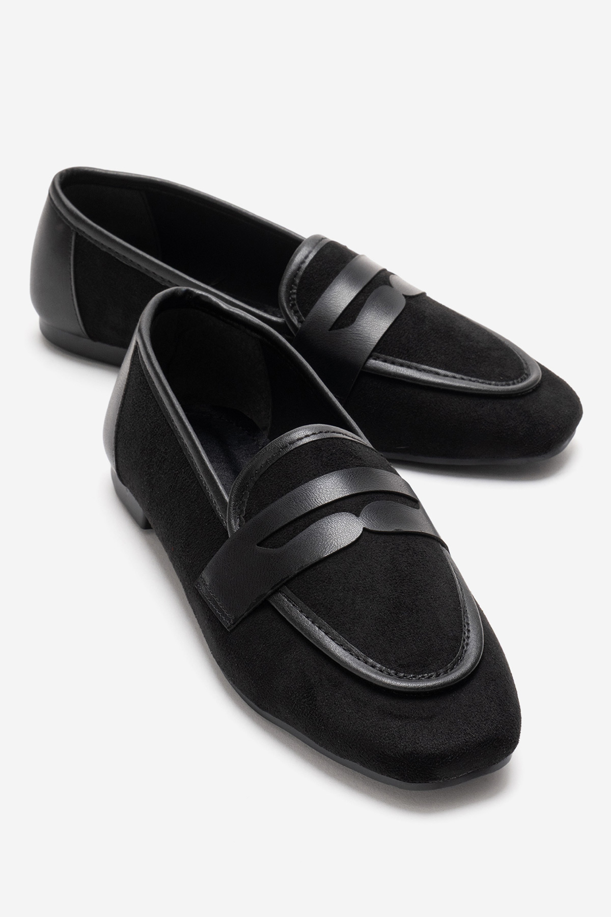 Kadın Sade Loafer Ayakkabı SİYAH GARNİ