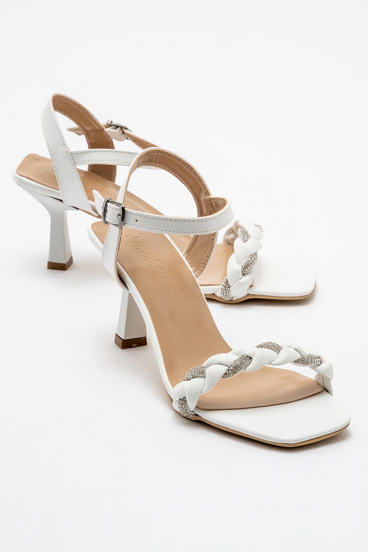 Kadın Sivri Burunlu Stiletto BEYAZ CİLT