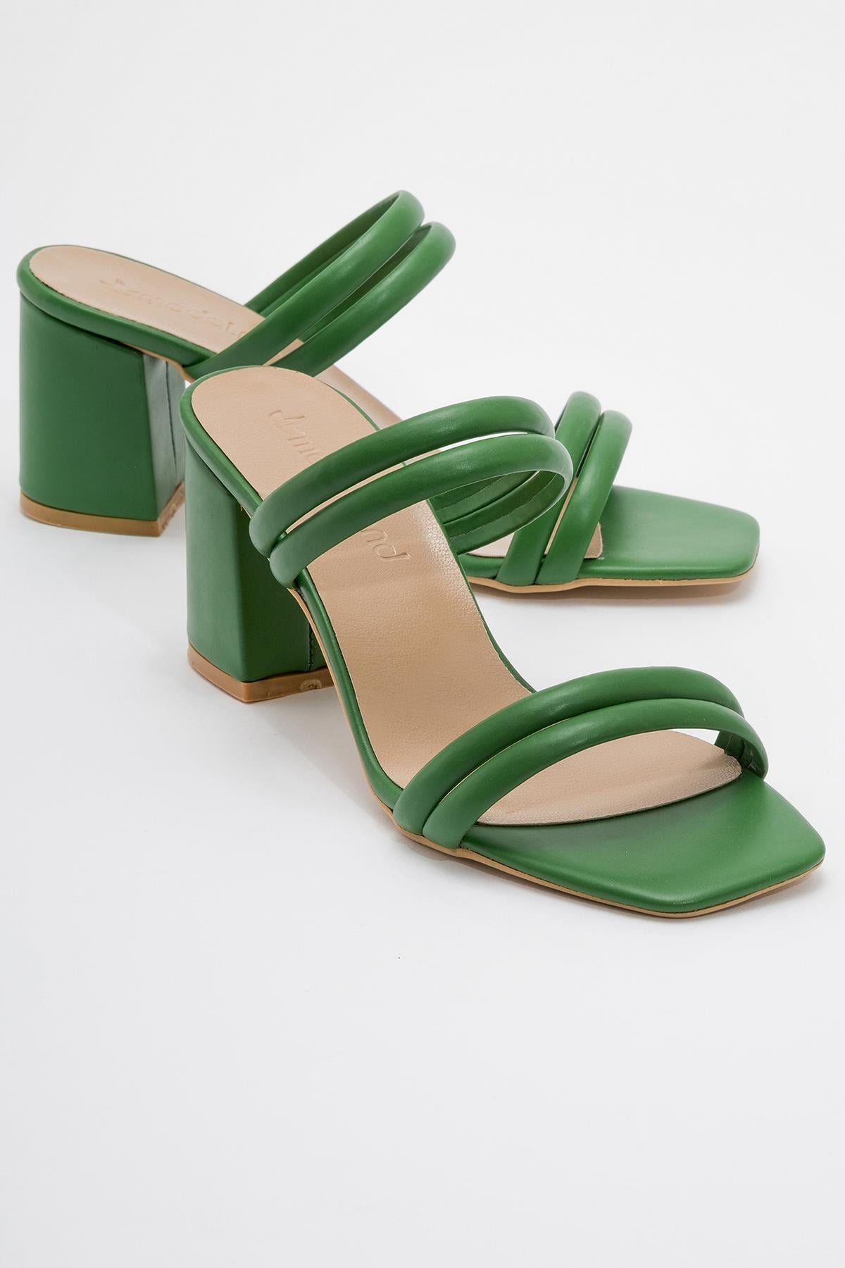 Kadın Sivri Burunlu Stiletto ÇİMEN YEŞİLİ CİLT