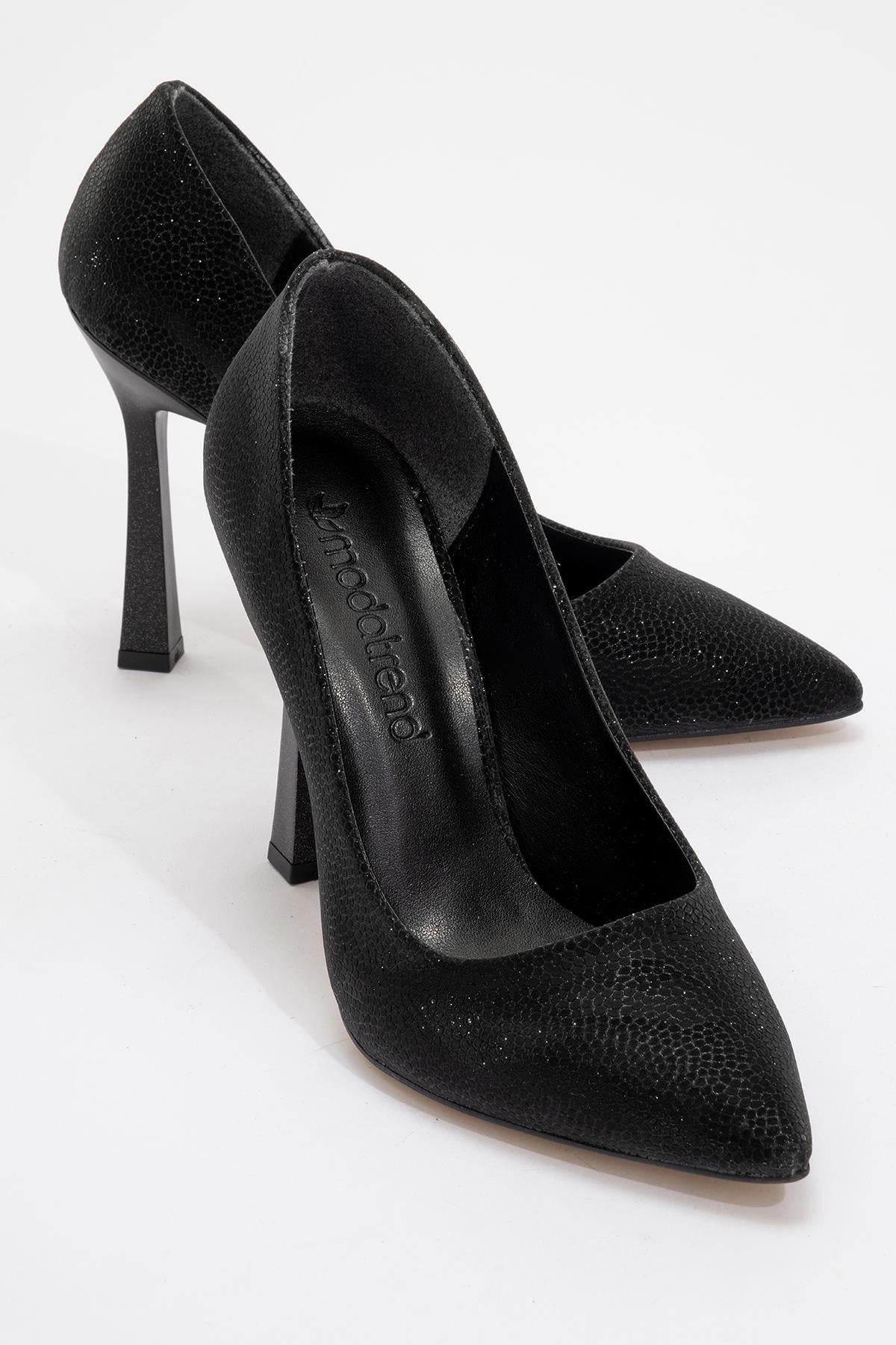 Kadın Stiletto Ayakkabı SİYAH NOLTALI SİM