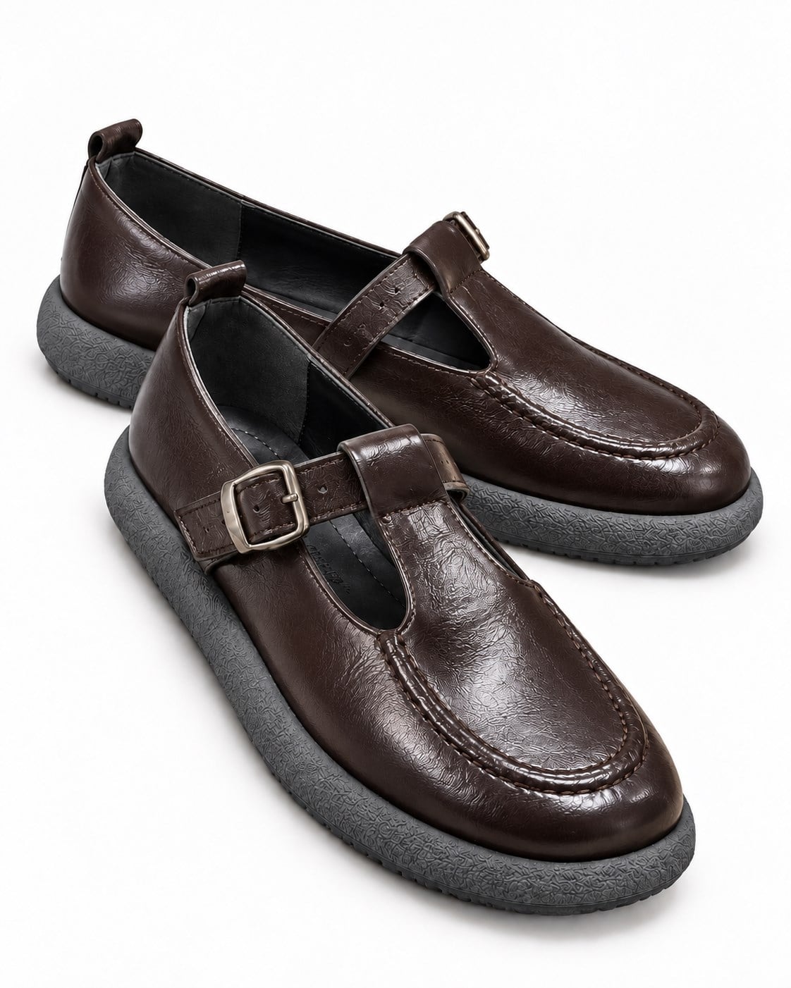 Kadın Tokalı Kemerli Loafer KAHVE KIRIŞIK