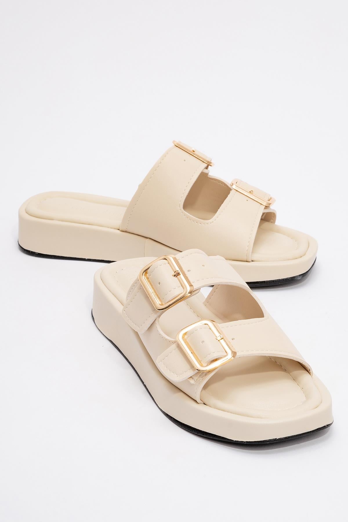 Kaydırmaz Taban Lastikli Kadın Bot BEJ