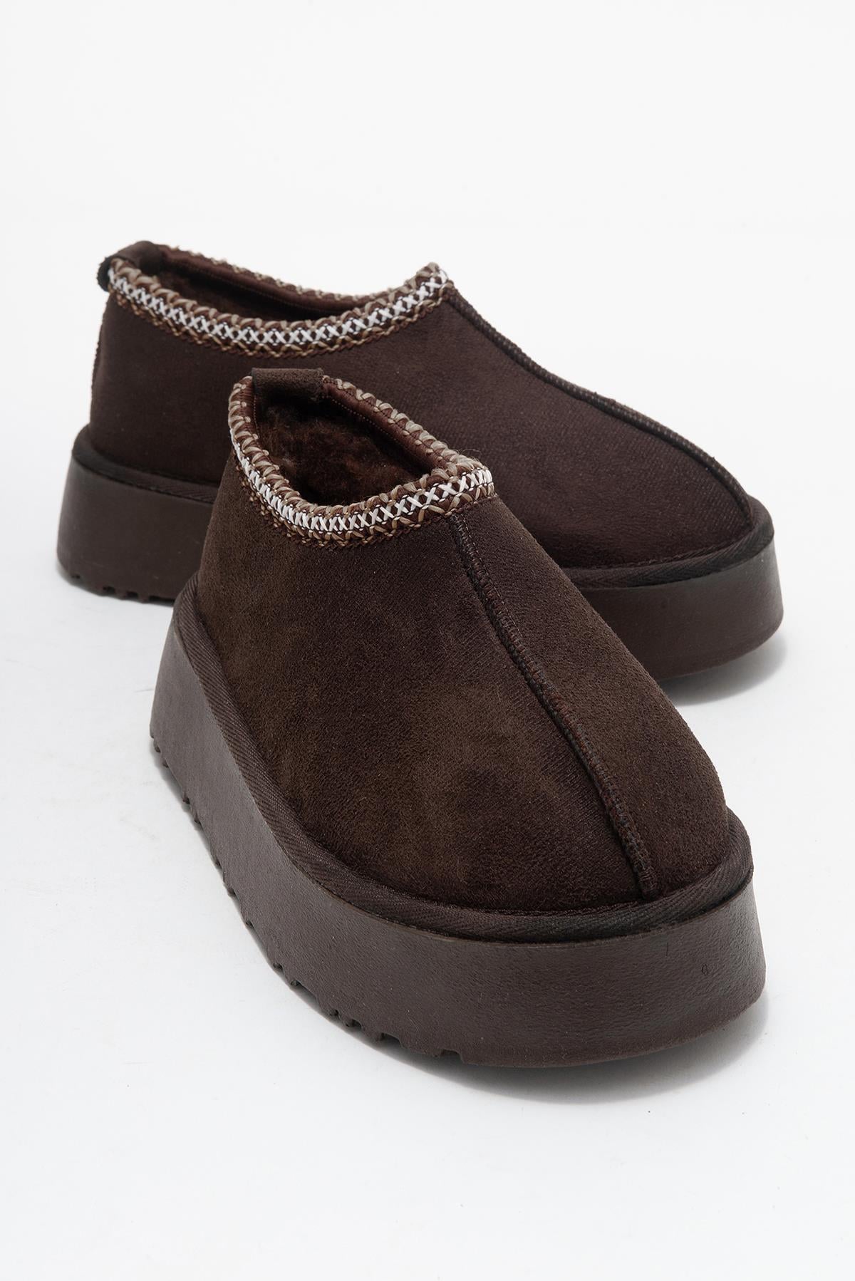 Yüksek Tabanlı Kısa Mini Bot KAHVE