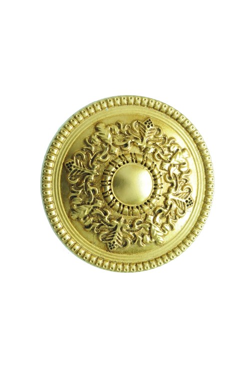 Klasik Oval Kabartmalı Metal Renso Fon Bağlama Demiri - Altın