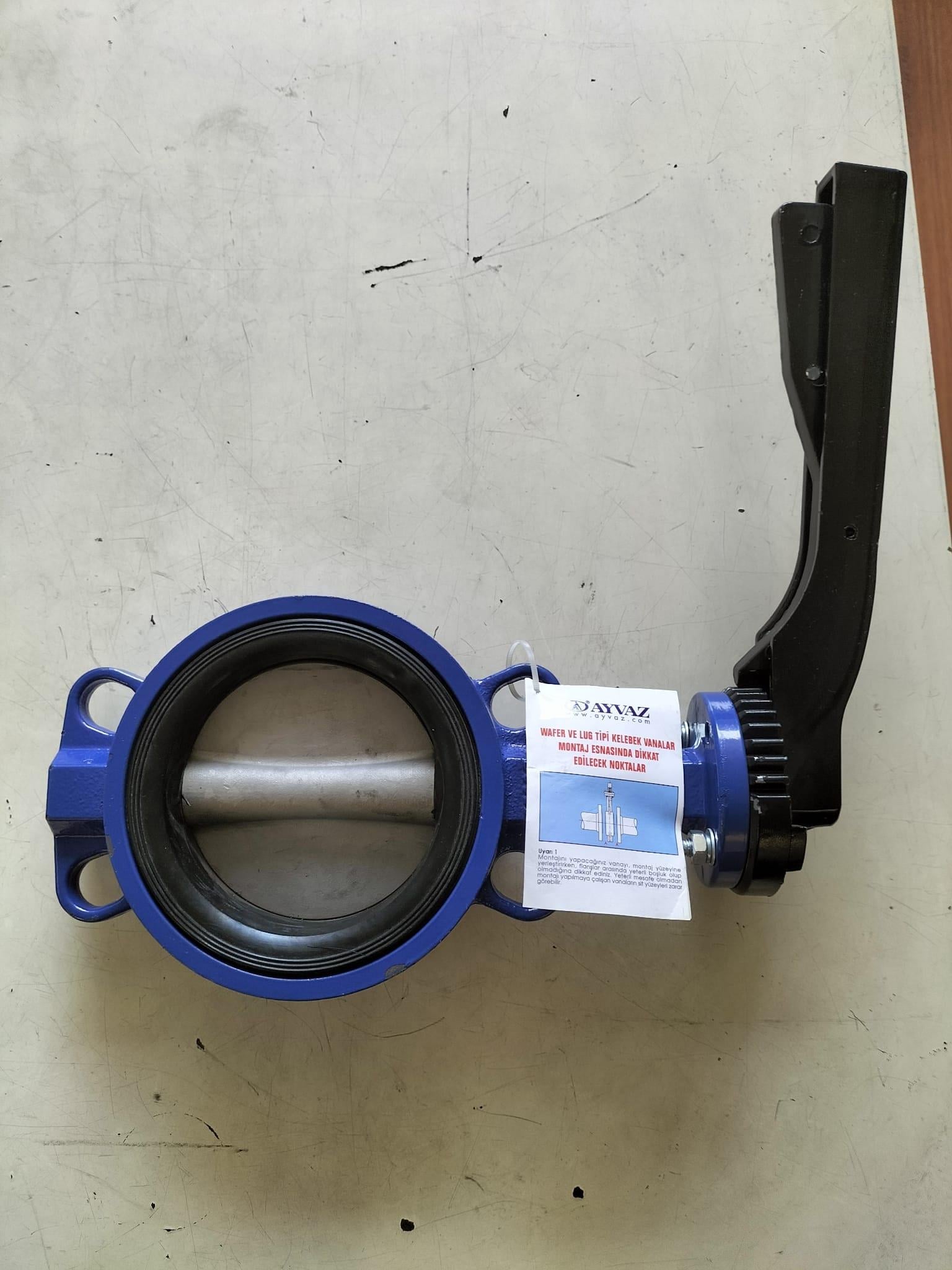 DN125 WAFER TİP PASLANMAZ KLAPELİ KEBEK VANA KV-3