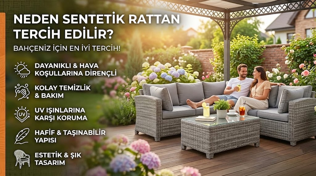 BAHÇE MOBİLYALARINDA NEDEN SENTETİK RATTAN TERCİH EDİLİR ?