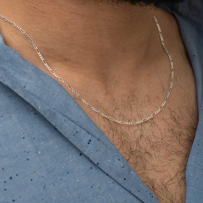 Hk Gümüş Figaro Zincir 0.60 mikron 2.10 mm |Gümüş Takı Hediyelik Ürünler