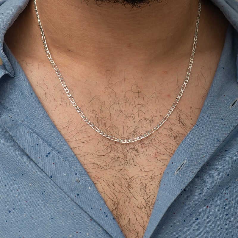 Hk Gümüş Figaro Zincir 100 mikron 3.5 mm|Gümüş Takı Hediyelik Ürünler