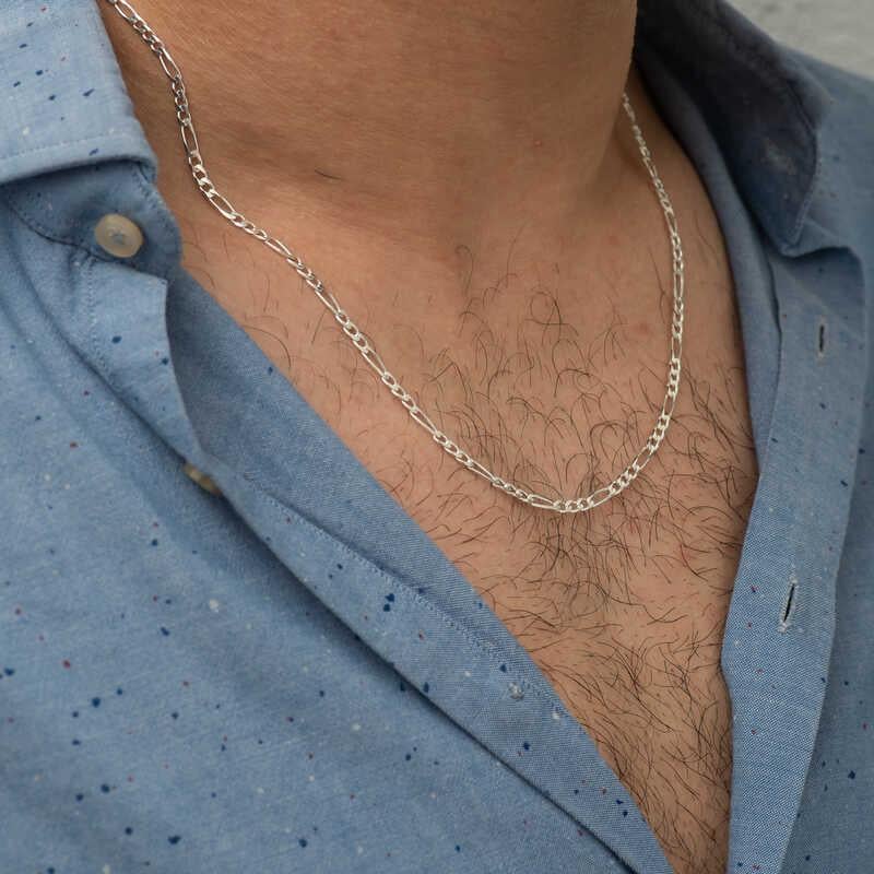 Hk Gümüş Figaro Zincir 120 mikron 4.2 mm|Gümüş Takı Hediyelik Ürünler