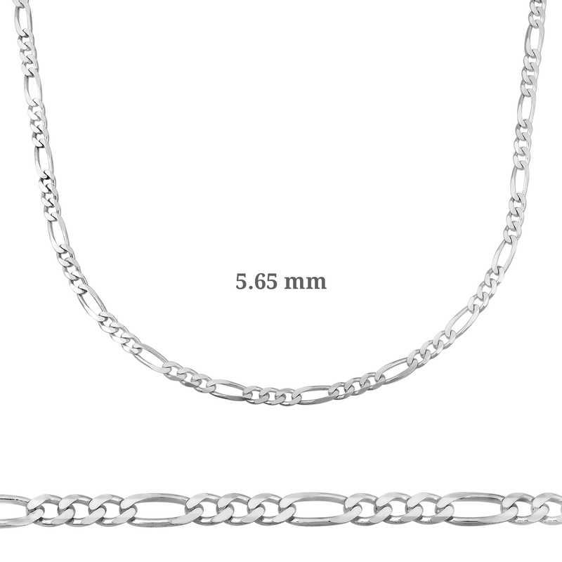 Hk Gümüş Figaro Zincir 160 mikron 5.65 mm|Gümüş Takı Hediyelik Ürünler
