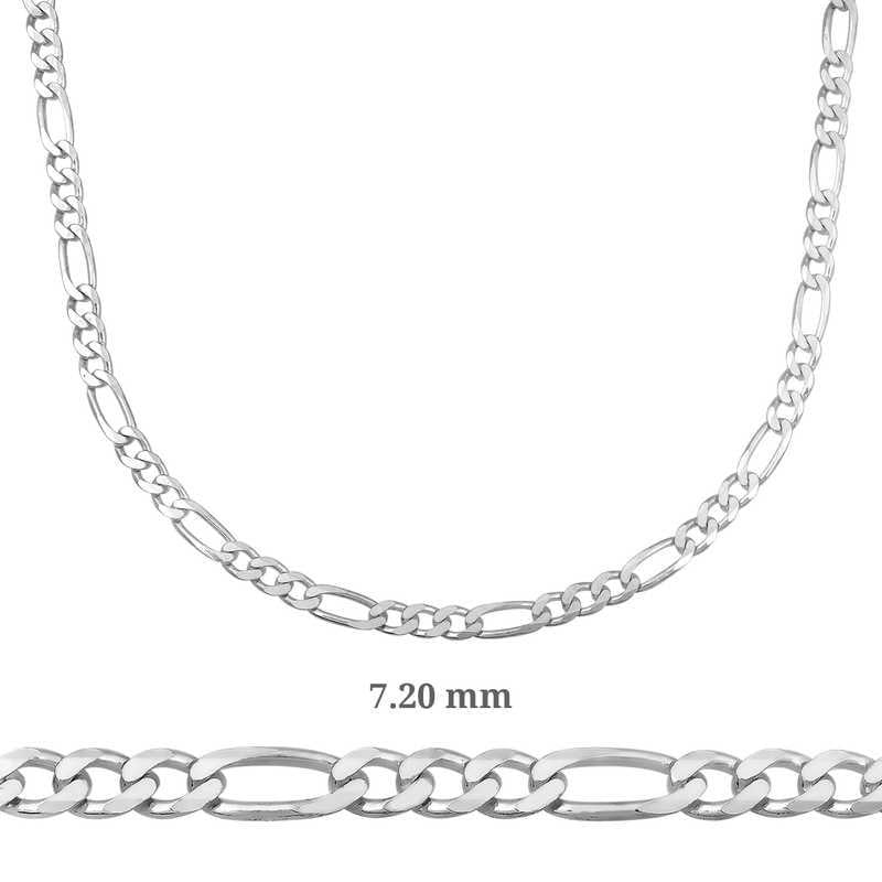 Hk Gümüş Figaro Zincir 200 mikron 7.20 mm|Gümüş Takı Hediyelik Ürünler