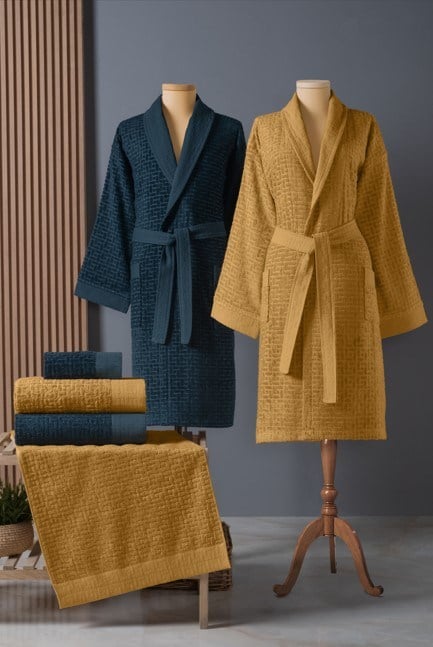 ND Bambu Bornoz Seti Lisse Moonlit Amber