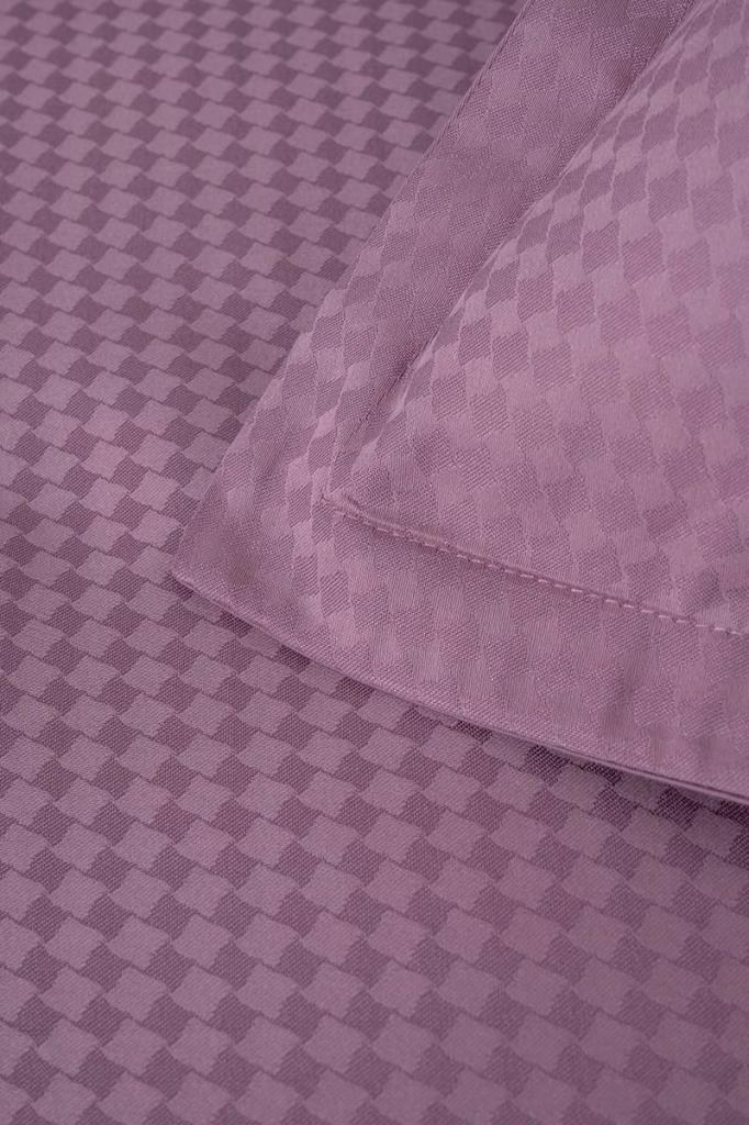 ND Jakarlı Saten Çift Kişilik Nevresim Takımı Dıamond Puce