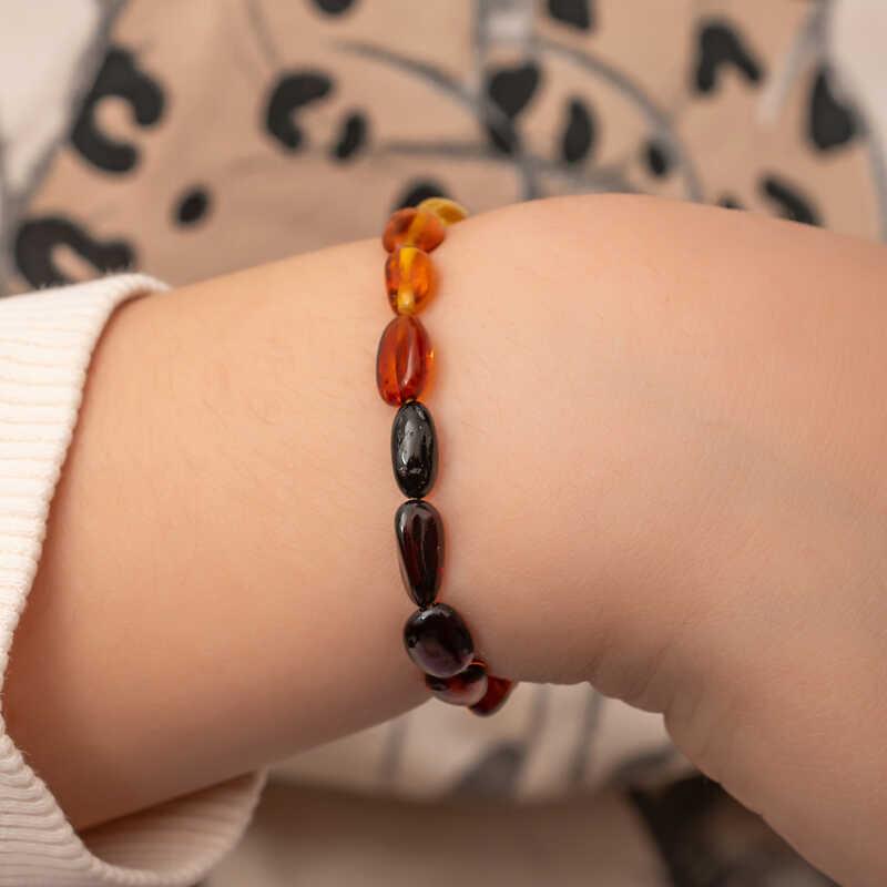 Hk Bebek Kehribar Bileklik Damla |Gümüş Takı Hediyelik Ürünler