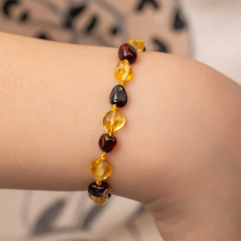 Hk Bebek Kehribar Bileklik Damla |Gümüş Takı Hediyelik Ürünler