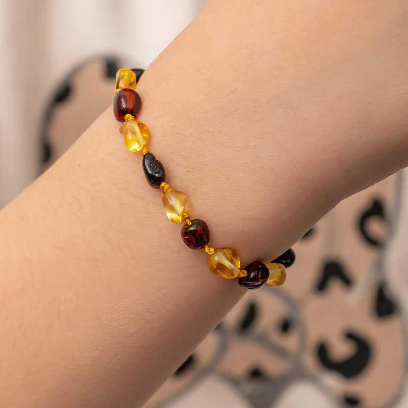 Hk Bebek Kehribar Bileklik Damla |Gümüş Takı Hediyelik Ürünler